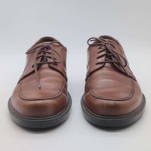 ECCO Men’s Brown Leather sz 11.5 Apron Toe Lace-Up Dress Shoes main image 8